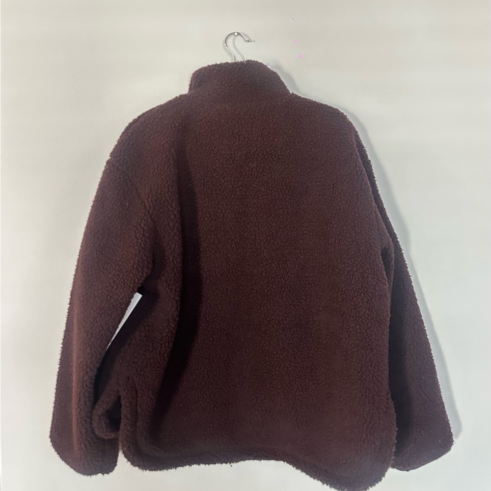 Calvin Klein Sherpa Rich Brown Jacket - Picture 3 of 5